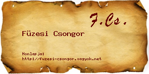Füzesi Csongor névjegykártya