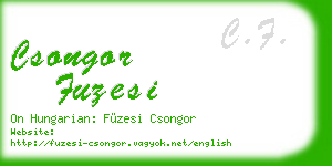 csongor fuzesi business card