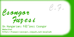 csongor fuzesi business card